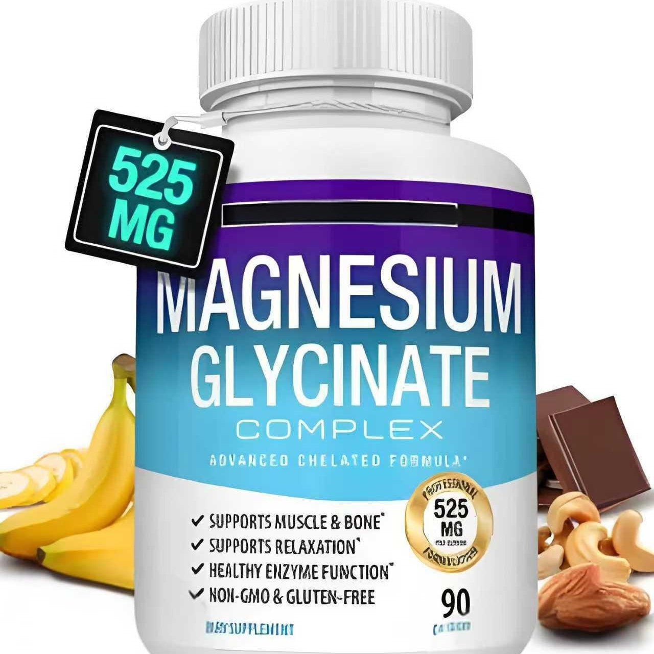 Solace Magnesium Complex bottle with capsules poured out