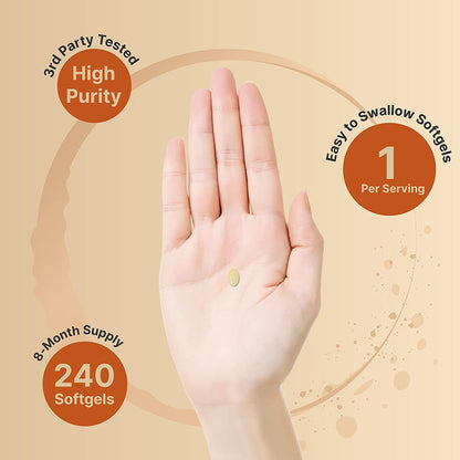 Solace Vitamin D3+K2 bottle with softgels