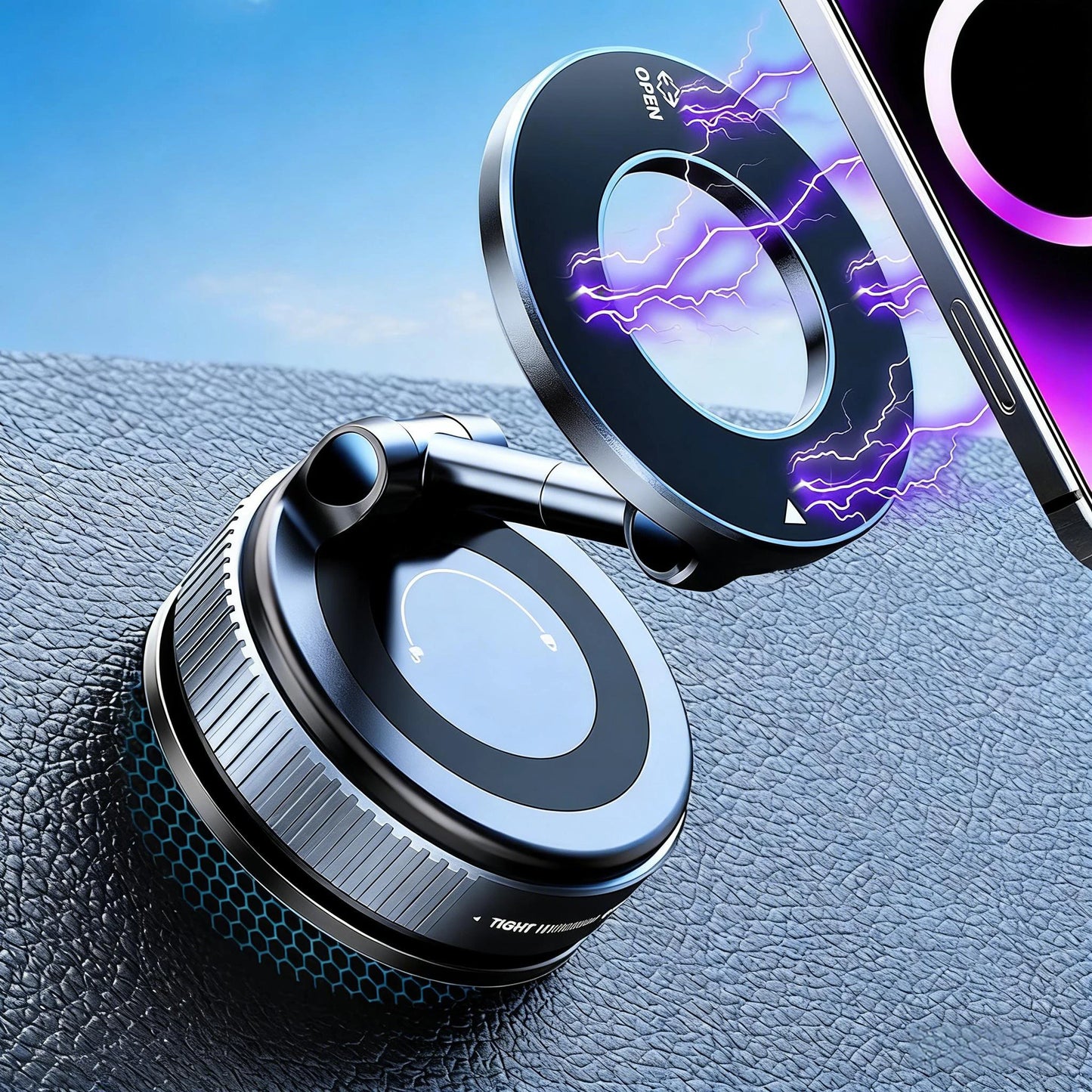 Vantik OrbitMount magnetic base and rotating mount detail