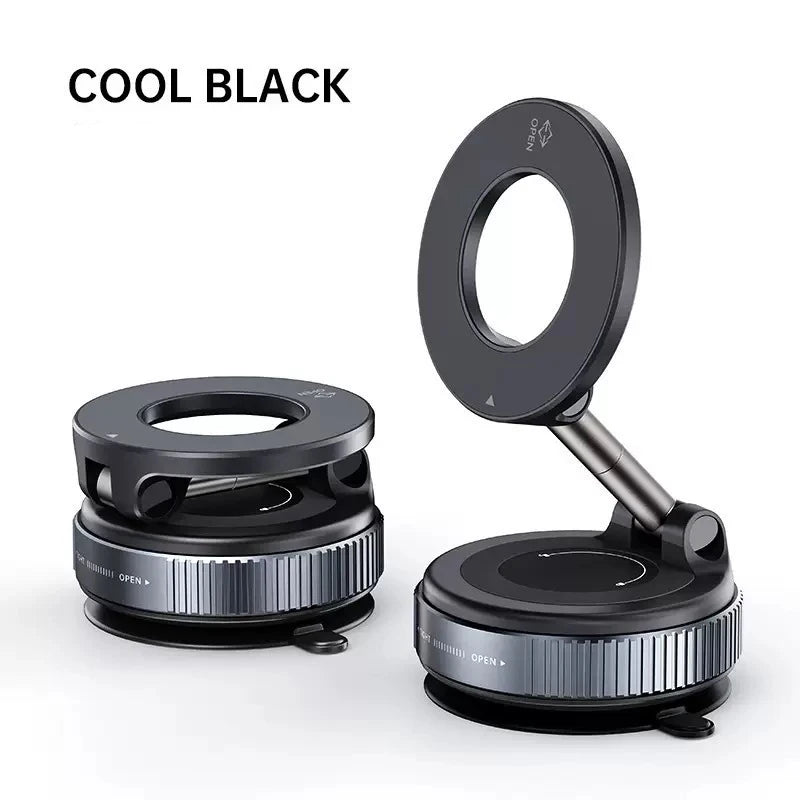 Vantik OrbitMount in Bright Silver color, folded and mounted